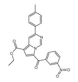 ethyl 7-(3-nitrobenzoyl)-3-(p-tolyl)pyrrolo[1,2-c]pyrimidine-5-carboxylate Structure