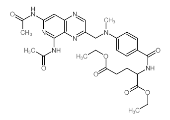 L-Glutamic acid,N-[4-[[[5,7-bis(acetylamino)pyrido[3,4-b]pyrazin-3-yl]methyl]methylamino]benzoyl]-,diethyl ester (9CI) picture