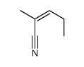 (Z)-2-methylpent-2-enenitrile Structure