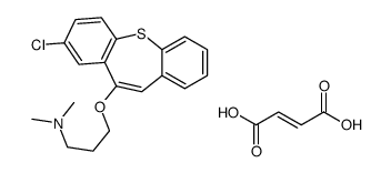 (E)-but-2-enedioic acid,3-(3-chlorobenzo[b][1]benzothiepin-5-yl)oxy-N,N-dimethylpropan-1-amine结构式