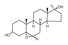 5,6α-epoxy-17α-methyl-5α-androstane-3β,17β-diol结构式
