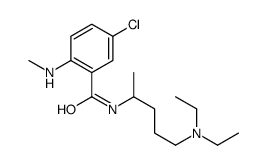 Benzamide, 5-chloro-N-(4-(diethylamino)-1-methylbutyl)-2-(methylamino)- Structure