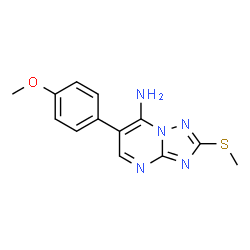 6-(4-Methoxyphenyl)-2-(methylsulfanyl)[1,2,4]triazolo[1,5-a]pyrimidin-7-amine结构式
