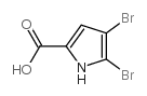 4,5-二溴-1H-吡咯-2-羧酸结构式