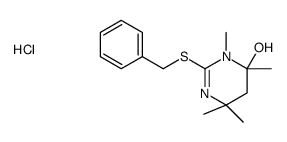 2-benzylsulfanyl-3,4,6,6-tetramethyl-5H-pyrimidin-4-ol,hydrochloride结构式