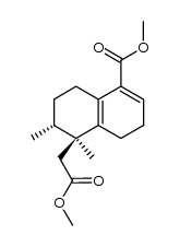 (5S,6R)-methyl 5-(2-methoxy-2-oxoethyl)-5,6-dimethyl-3,4,5,6,7,8-hexahydronaphthalene-1-carboxylate结构式