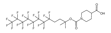 piperidine-1,4-dicarboxylic acid mono-(4,4,5,5,6,6,7,7,8,8,9,9,10,10,11,11,11-heptadecafluoro-1,1-dimethylundecyl) ester Structure