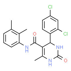 4-(2,4-dichlorophenyl)-N-(2,3-dimethylphenyl)-6-methyl-2-oxo-1,2,3,4-tetrahydropyrimidine-5-carboxamide结构式
