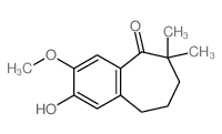 10-hydroxy-9-methoxy-5,5-dimethyl-bicyclo[5.4.0]undeca-7,9,11-trien-6-one结构式