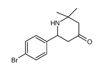 6-(4-bromophenyl)-2,2-dimethylpiperidin-4-one Structure