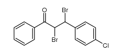2,3-Dibromo-3-p-chlorophenyl-1-phenylpropan-1-one结构式