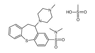 N,N-dimethyl-5-(4-methylpiperazin-4-ium-1-yl)-5,6-dihydrobenzo[b][1]benzothiepine-3-sulfonamide,methanesulfonate Structure