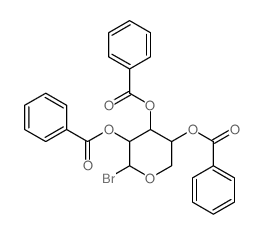 (4,5-dibenzoyloxy-2-bromo-oxan-3-yl) benzoate structure