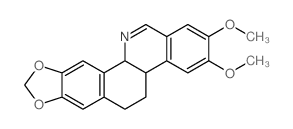 2,3-dimethoxy-4b,5,6,11b-tetrahydro-[1,3]benzodioxolo[5,6-c]phenanthridine结构式