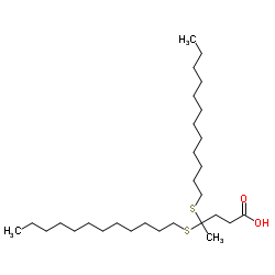4,4-Bis(dodecylsulfanyl)pentanoic acid Structure