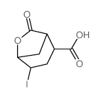 2-iodo-6-oxo-7-oxabicyclo[3.2.1]octane-4-carboxylic acid structure