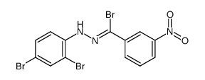 N'-(2,4-dibromo-phenyl)-3-nitro-benzohydrazonoyl bromide结构式