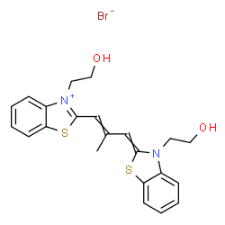 3-(2-hydroxyethyl)-2-[3-[3-(2-hydroxyethyl)-3H-benzothiazol-2-ylidene]-2-methylprop-1-enyl]benzothiazolium bromide结构式
