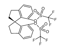(R)-7,7'-bis(trifluoromethanesulfonyloxy)-1,1'-spirobiindane结构式
