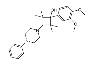 1-(3,4-dimethoxyphenyl)-2,2,4,4-tetramethyl-3-(4-phenylpiperazin-1-yl)cyclobutan-1-ol Structure