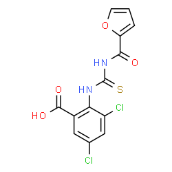 3,5-DICHLORO-2-[[[(2-FURANYLCARBONYL)AMINO]THIOXOMETHYL]AMINO]-BENZOIC ACID Structure