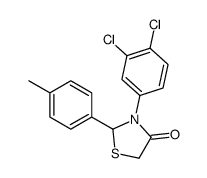 3-(3,4-dichlorophenyl)-2-(4-methylphenyl)-1,3-thiazolidin-4-one结构式