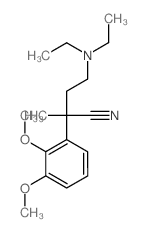 Benzeneacetonitrile,a-[2-(diethylamino)ethyl]-2,3-dimethoxy-a-methyl- Structure