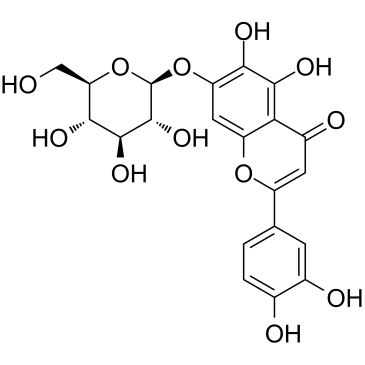 6-Hydroxyluteolin 7-glucoside Structure