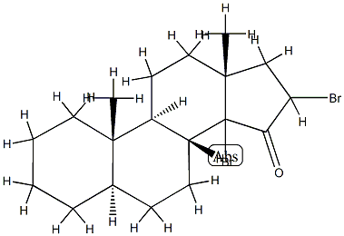 14ξ,16-Dibromo-5α-androstan-15-one Structure