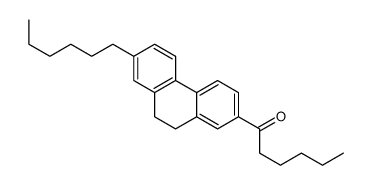 1-(7-hexyl-9,10-dihydrophenanthren-2-yl)hexan-1-one结构式
