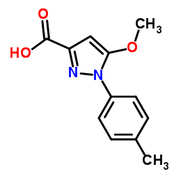 5-Methoxy-1-(4-methylphenyl)-1H-pyrazole-3-carboxylic acid Structure