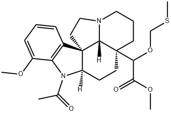 Methyl 1-acetyl-17-methoxy-20-[(methylsulfanyl)methoxy]aspidospermidin-21-oate Structure