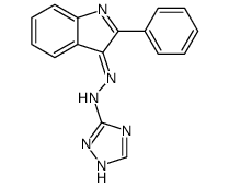 2-phenyl-3-(1H-1,2,4-triazol-5-ylazo)-1H-indole structure