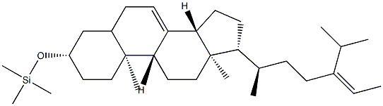 Trimethyl[[stigmasta-7,24(28)-dien-3β-yl]oxy]silane structure