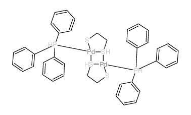 ethane-1,2-dithiolate; palladium; triphenylphosphanium structure