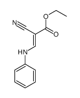 ethyl 3-anilino-2-cyanoprop-2-enoate结构式