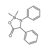 2,2-Dimethyl-3,4-diphenyl-1-oxa-3-aza-2-silacyclopentan-5-one结构式