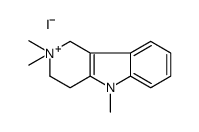 2,2,5-trimethyl-3,4-dihydro-1H-pyrido[4,3-b]indol-2-ium,iodide结构式