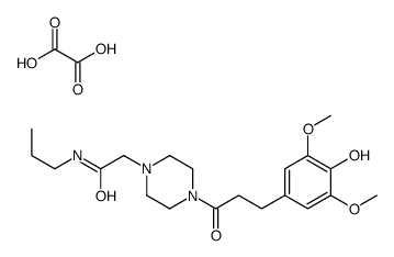 2-[4-[3-(4-hydroxy-3,5-dimethoxyphenyl)propanoyl]piperazin-1-yl]-N-propylacetamide,oxalic acid Structure