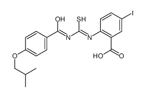 5-IODO-2-[[[[4-(2-METHYLPROPOXY)BENZOYL]AMINO]THIOXOMETHYL]AMINO]-BENZOIC ACID结构式