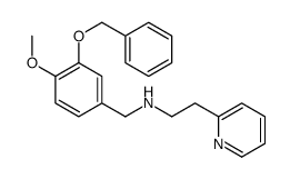 N-[(4-methoxy-3-phenylmethoxyphenyl)methyl]-2-pyridin-2-ylethanamine结构式