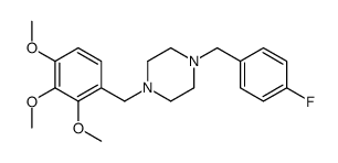 1-[(4-fluorophenyl)methyl]-4-[(2,3,4-trimethoxyphenyl)methyl]piperazine结构式