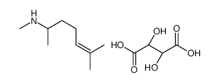 2,3-dihydroxybutanedioic acid,N,6-dimethylhept-5-en-2-amine结构式