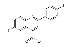 6-Iodo-2-(4-iodophenyl)-4-quinolinecarboxylic acid结构式