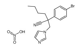 2-(4-Bromo-phenyl)-2-imidazol-1-ylmethyl-hexanenitrile; compound with nitric acid Structure