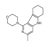 4-(3-methyl-6,7,8,9-tetrahydro-5H-pyrido[4,3-b]indol-1-yl)morpholine结构式