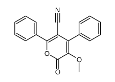 5-methoxy-6-oxo-2,4-diphenylpyran-3-carbonitrile结构式
