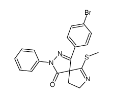 1-(p-bromophenyl)-6-methylthio-3-phenyl-2,3,7-triazaspiro<4.4>non-1,6-dien-4-one Structure