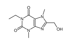 1-ethyl-8-hydroxymethyl-3,7-dimethyl-3,7-dihydro-purine-2,6-dione结构式
