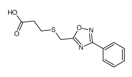 3-[(3-phenyl-1,2,4-oxadiazol-5-yl)methylsulfanyl]propanoic acid Structure